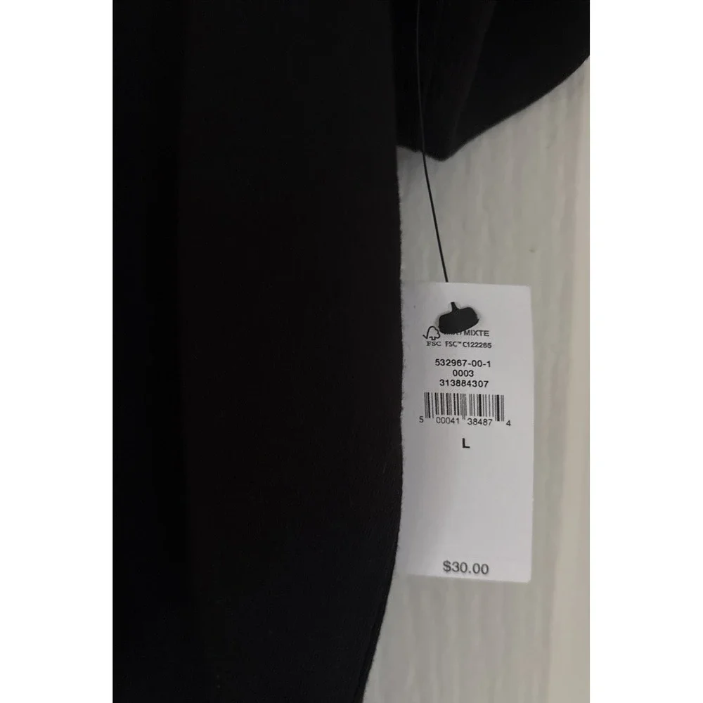 NWT Banana Republic STANDARD-FIT PREMIUM WASH CREW-NECK T-SHIRT Black Sz L